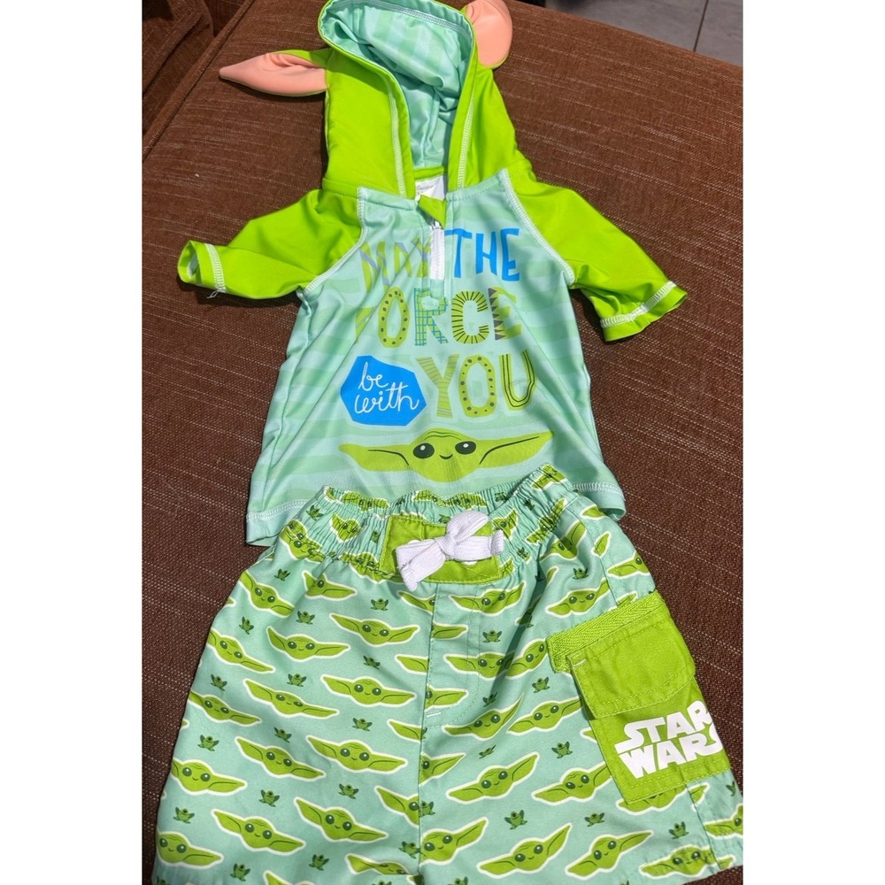 Disney Star Wars baby yoda swim‎ trunk set